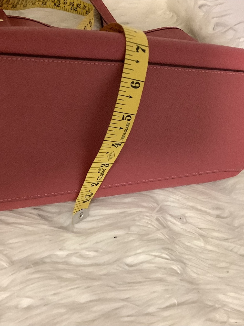 Coach Rose mauve Crossgrain Leather Tote with Gold Hardware - Picture 13 of 16